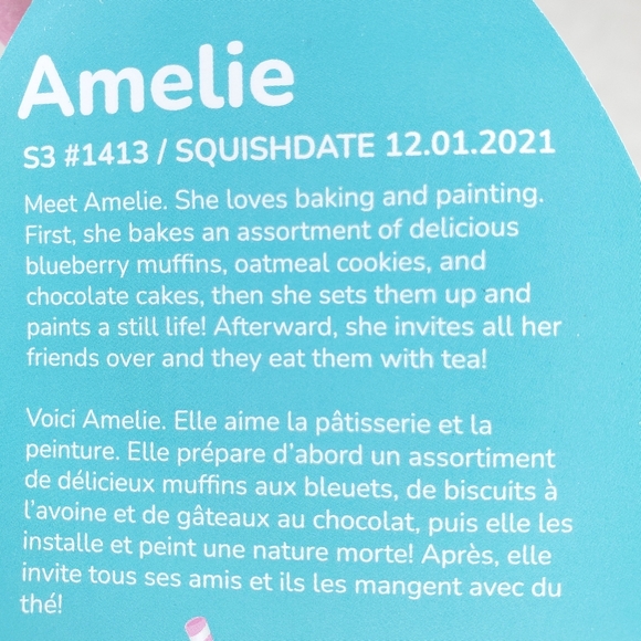 Amelie Squishmallows Clips Strawberry Milk Pink and White Plush Collectible - Picture 3 of 7